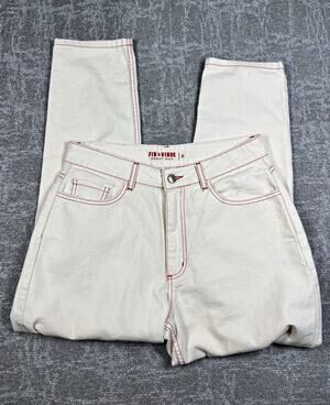 Fin & Vince Womens Light Wash Straight Leg 5-Pocket Denim Jeans Size 8